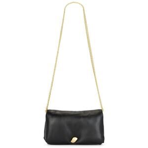 Aje 'Perla' Black Leather Padded Gold Chain Crossbody Bag